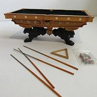 Bespaq Billiard bord + tilbehør, sorte ben, flot udskæring