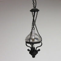 Køkken loftlampe, sort metal