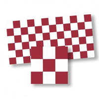 Mosaik gulv - bordeaux/ hvid ternet
