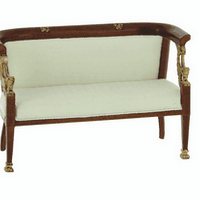 Sofa Empire, valnød / guld