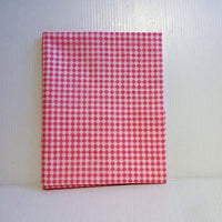 Stof rosa/hvid tern, bomuld