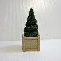 Spiral top buksbom i resin plantekasse