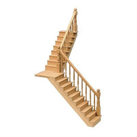 Vinklet platform trappe 28 cm KIT