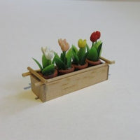 Træboks m/ 4 tulipan pt.