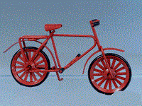 Cykel rød metal, (barn)
