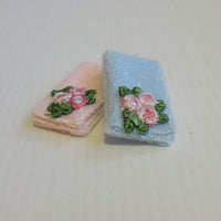 Håndklæder 2 stk. rosa/lys blå