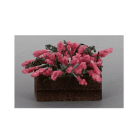 Blomsterpotte m/ pink blomster