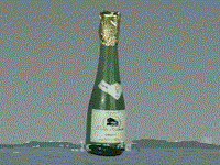 Hvidvin, glas flaske
