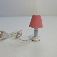 Bordlampe rosa skærm