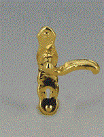 Dørgreb 2 stk. messing (1 venstre + 1 højre)