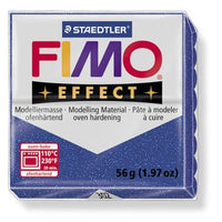 Fimo effect glitter blå 56 g.