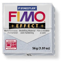 Fimo effect glitter sølv 56 g.