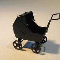 Dukkevogn sort metal