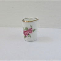 Tandkrus m/blomst, porcelæn