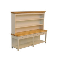Stor reol m/understel hvid/fyr