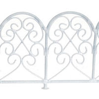 Folde hegn, hvid metal , (6 stk.)