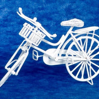 Cykel , hvid metal