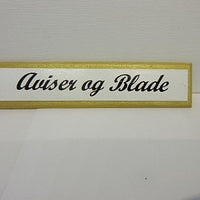 Butiksskilt, Aviser og Blade
