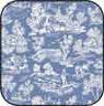 Reverse toile blue bomuldstof