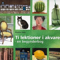 Ti lektioner i akvarel - en begynderbog, 71 sider