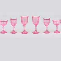 Vinglas 6 stk pink