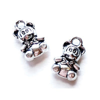 Julepynt Bamse 2 stk. ,,sølv"