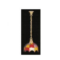 Loftlampe Tiffany, kulørt