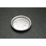 Rundt fad m/ decoration, metal