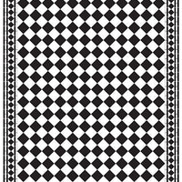 Flisegulv Harlequin Petite sort/hvid, lamineret