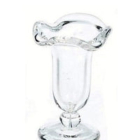 Vase, klar glas, mundblæst