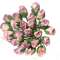 Roser, papir lavendel, halv udsprunget 5 stk.