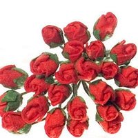 Rose ,, halvt udsprunget,, rød 5 stk