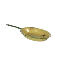 Oval omelet pande, gul emalje