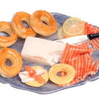 Fad med bagels og flødeost