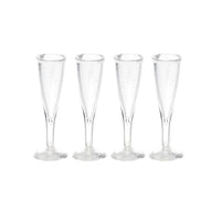 Champagneglas, 4 stk. plast