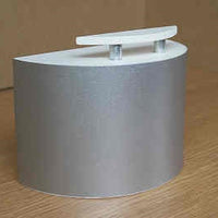 Receptionsdisk, hvid/sølv