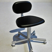Manicure stol sort/sølv
