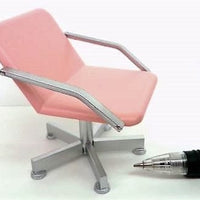 Frisørstol t/vask pink/sølv