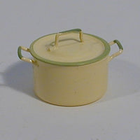 Gryde med låg, emaljeret metal