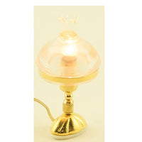 Victoriansk bordlampe m/ glasskærm
