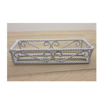 Blomsterkasse, hvid metal