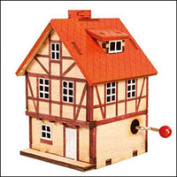 DIY musik box, hus, træ