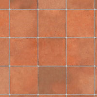 Gulv fliser, Terracotta, præget karton, store fliser ( 3 x 3 cm)