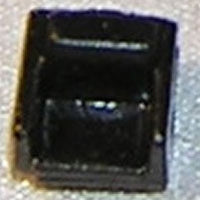 Lænestol sort ,,læder" metal 1:144