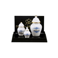 Apotek krukker 3 stk. porcelæn, reutters