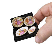 4 stk. fade/tallerkner porcelæn, design baroque