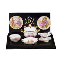 Middagssæt 2 pers. porcelæn, design baroque, reutters