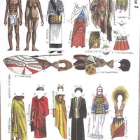 Klippeark påklædningsdukker, Afrika 2 ark