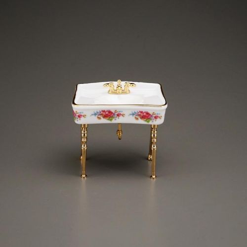 Vaskebord porcelæn dresden rose