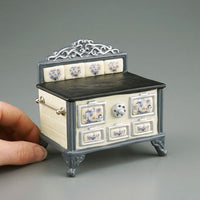 Komfur reutter, porcelæn - "Vintage Style" - Blue Onion Gold Design